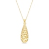 Thumbnail Image 0 of Italian Brilliance Diamond-Cut Teardrop Necklace 14K Yellow Gold 18"