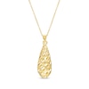 Thumbnail Image 1 of Italian Brilliance Diamond-Cut Teardrop Necklace 14K Yellow Gold 18&quot;