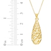 Thumbnail Image 1 of Italian Brilliance Diamond-Cut Teardrop Necklace 14K Yellow Gold 18"