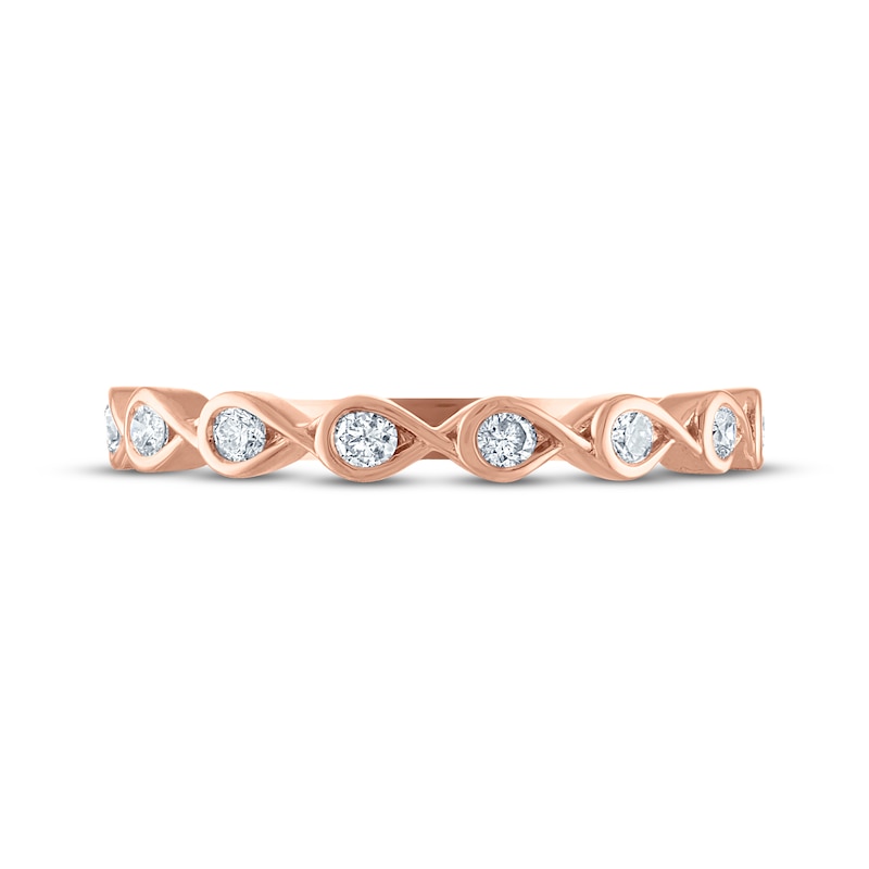 Every Moment Diamond Infinity Band 1/4 ct tw 14K Rose Gold