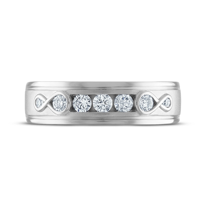 Main Image 3 of Every Moment Men's Diamond Wedding Band 1/2 ct tw 14K White Gold