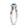 Thumbnail Image 2 of Le Vian Chocolate Twist Sapphire Ring 1/4 ct tw Diamonds 14K Vanilla Gold
