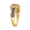 Thumbnail Image 2 of Le Vian Chocolate Waterfall Morganite Ring 3/4 ct tw Diamonds 14K Honey Gold
