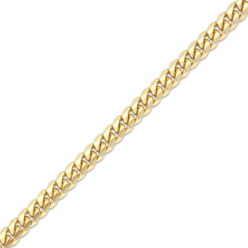 Main Image 2 of Cuban Curb Chain Necklace 3.3mm Solid 10K Yellow Gold 18”