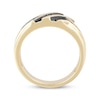 Thumbnail Image 3 of Now + Forever Men’s Black & Brown Diamond Wedding Band 1/3 ct tw 10K Yellow Gold