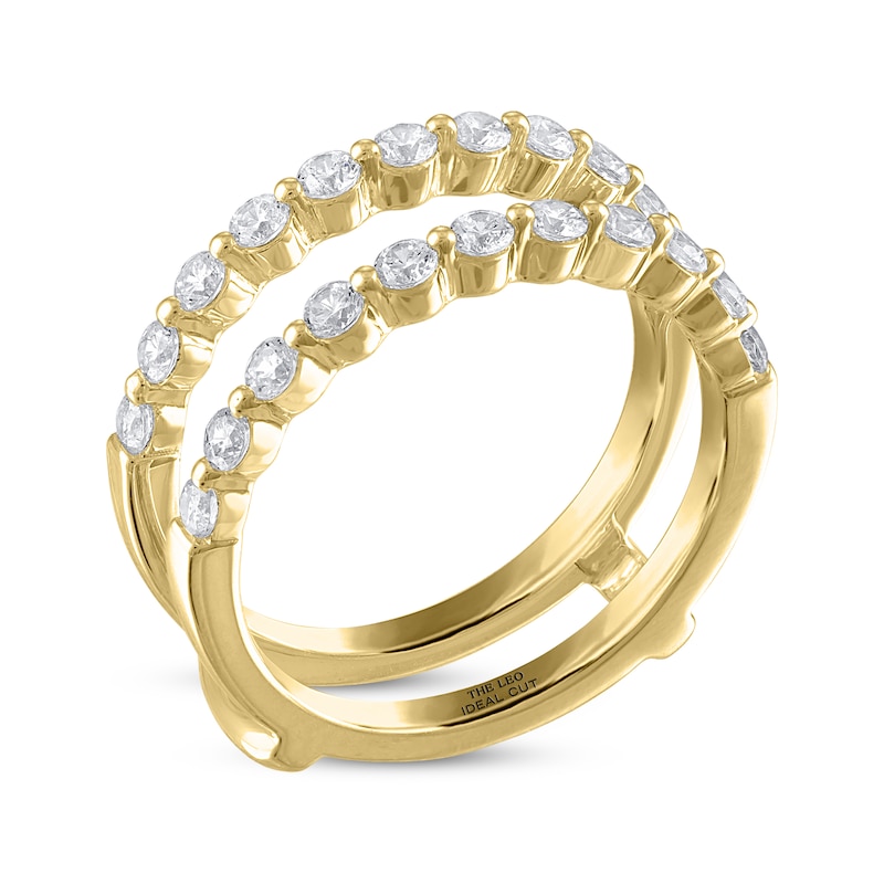 THE LEO Ideal Cut Diamond Enhancer Ring 3/4 ct tw 14K Yellow Gold