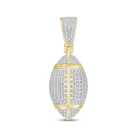 Diamond Football Charm 1/4 ct tw 10K Yellow Gold
