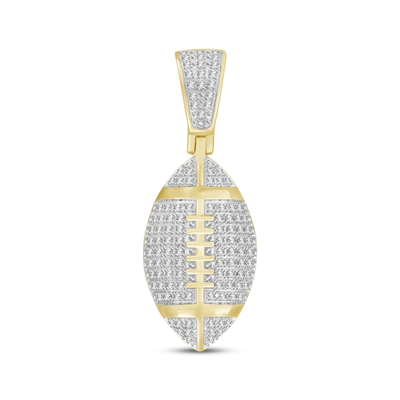 Diamond Football Charm 1/4 ct tw 10K Yellow Gold