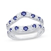 Thumbnail Image 0 of Diamond & Sapphire Enhancer Ring 1/2 ct tw 14K White Gold