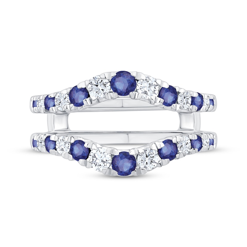 Main Image 3 of Now + Forever Diamond & Sapphire Enhancer Ring 1/2 ct tw 14K White Gold