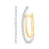 Thumbnail Image 0 of Unstoppable Love Diamond Double Hoop Earrings 1/4 ct tw 10K Two-Tone Gold