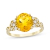 Thumbnail Image 0 of Oval-Cut Citrine & Diamond Ring 1/6 ct tw 10K Yellow Gold