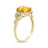 Thumbnail Image 2 of Oval-Cut Citrine & Diamond Ring 1/6 ct tw 10K Yellow Gold