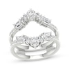 Thumbnail Image 1 of Lab-Grown Diamonds Baguette, Round & Emerald-Cut Chevron Enhancer Ring 1-1/2 ct tw 14K White Gold
