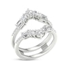 Thumbnail Image 2 of Lab-Grown Diamonds Baguette, Round & Emerald-Cut Chevron Enhancer Ring 1-1/2 ct tw 14K White Gold