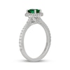 Thumbnail Image 5 of Neil Lane Emerald-Cut Natural Emerald & Diamond Halo Engagement Ring 3/8 ct tw 14K White Gold