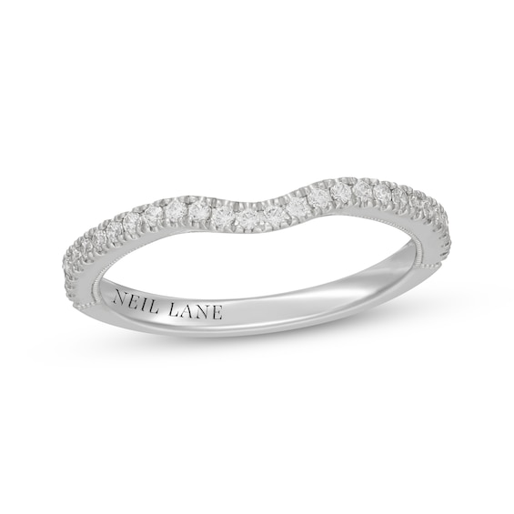 Neil Lane Contour Diamond Wedding Band 1/4 ct tw 14K White Gold