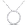 Thumbnail Image 1 of Diamond Eternity Circle Necklace 1/8 ct tw Sterling Silver 18&quot;