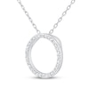 Thumbnail Image 2 of Diamond Eternity Circle Necklace 1/8 ct tw Sterling Silver 18&quot;