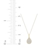 Thumbnail Image 6 of Diamond Teardrop Halo Necklace 1/2 ct tw 10K Yellow Gold 18&quot;