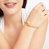 Thumbnail Image 3 of Italian Brilliance Diamond-Cut Bypass Bangle Bracelet 14K Yellow Gold