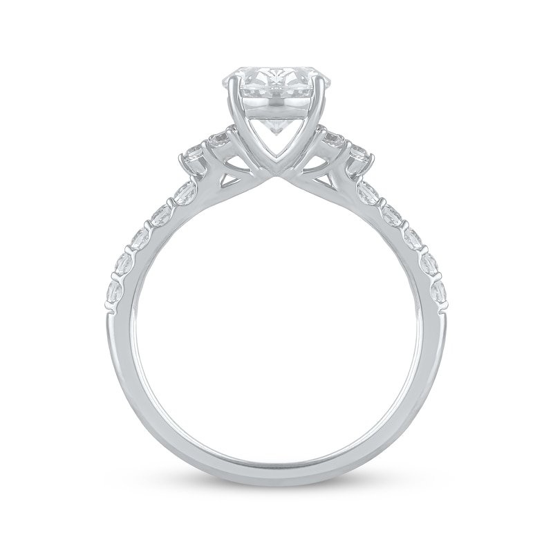 Lab-Created Diamonds by KAY Diamond Oval-Cut Engagement Ring 2 ct tw 14K White Gold