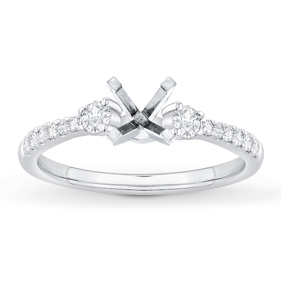 Now + Forever Diamond Engagement Ring Setting 1/3 ct tw 14K White Gold