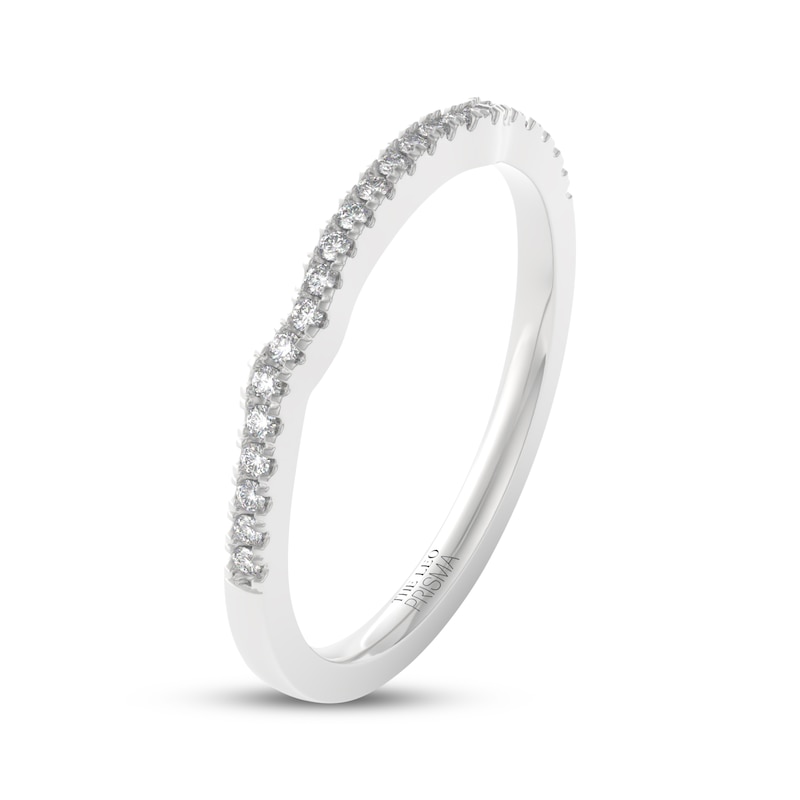 Main Image 8 of THE LEO Prisma Diamond Contour Wedding Band 1/8 ct tw 14K White Gold