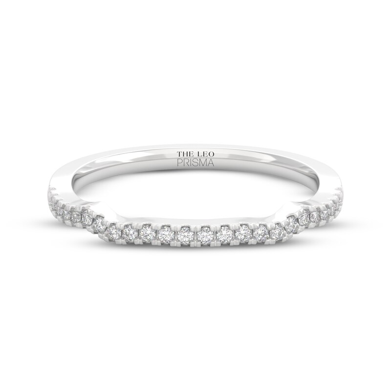 Main Image 9 of THE LEO Prisma Diamond Contour Wedding Band 1/8 ct tw 14K White Gold
