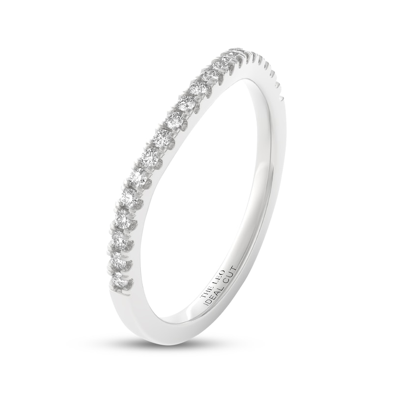 Main Image 8 of THE LEO Ideal Cut Diamond Contour Wedding Band 1/5 ct tw 14K White Gold