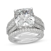 Thumbnail Image 1 of Neil Lane Artistry Cushion-Cut Lab-Grown Diamond Bridal Set 10-1/4 ct tw 14K White Gold