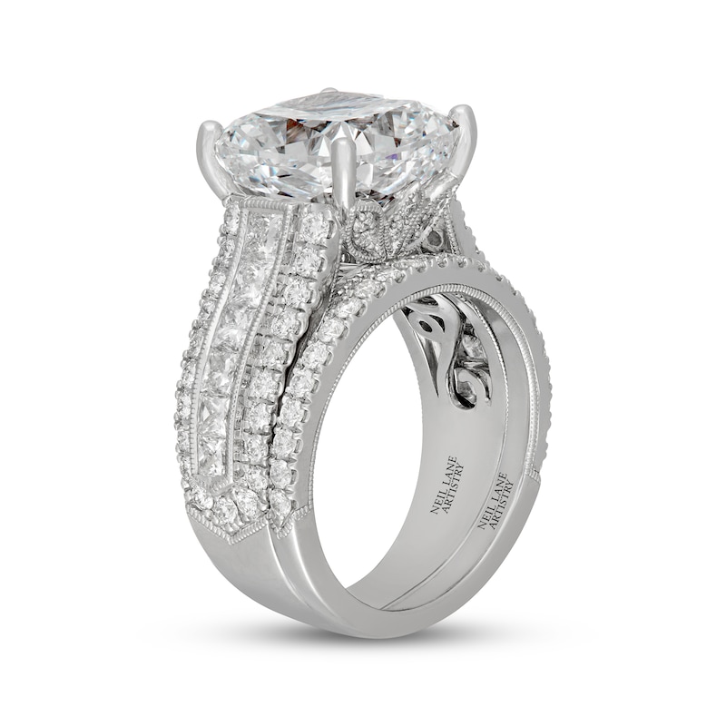 Main Image 2 of Neil Lane Artistry Cushion-Cut Lab-Grown Diamond Bridal Set 10-1/4 ct tw 14K White Gold