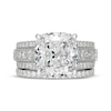 Thumbnail Image 3 of Neil Lane Artistry Cushion-Cut Lab-Grown Diamond Bridal Set 10-1/4 ct tw 14K White Gold