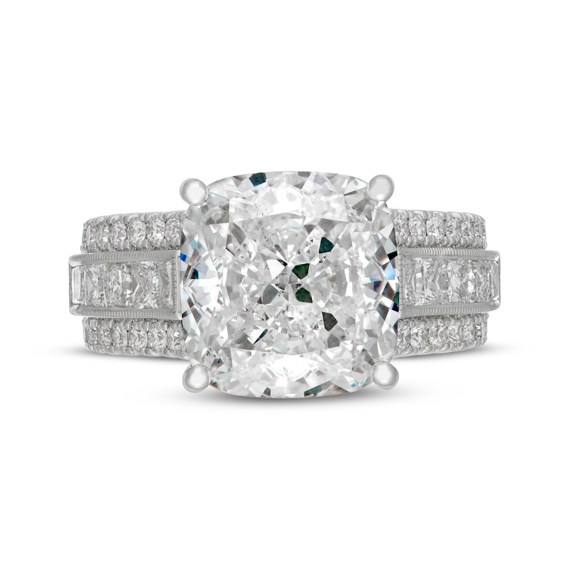 Main Image 6 of Neil Lane Artistry Cushion-Cut Lab-Grown Diamond Engagement Ring 10 ct tw 14K White Gold
