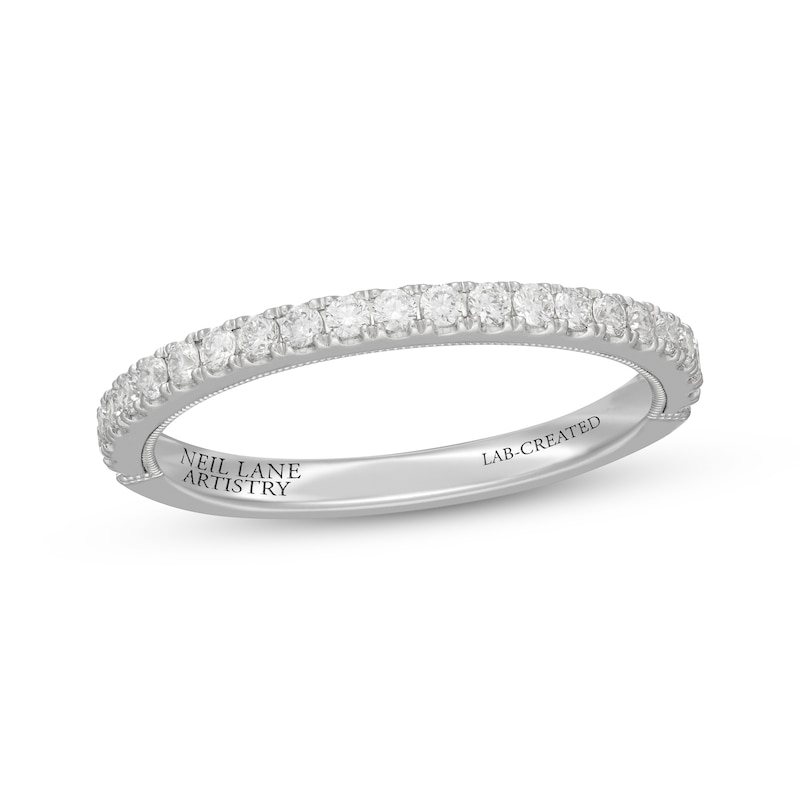 Main Image 7 of Neil Lane Artistry Lab-Grown Diamond Wedding Band 1/3 ct tw 14K White Gold