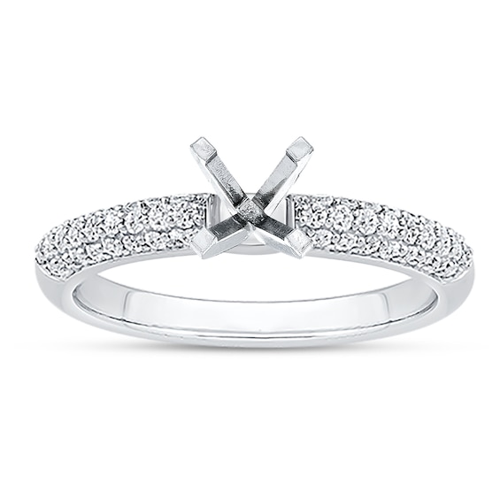 Now + Forever Diamond Engagement Ring Setting 1/3 ct tw 14K White Gold