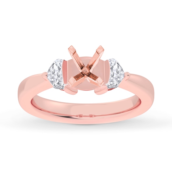 Now + Forever Lab-Grown Diamonds Engagement Ring Setting 1/2 ct tw 14K Rose Gold