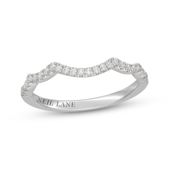 Neil Lane Diamond Contour Wedding Band 1/5 ct tw 14K White Gold