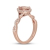 Thumbnail Image 4 of Neil Lane Pear-Shaped Morganite & Diamond Halo Engagement Ring 3/8 ct tw 14K Rose Gold
