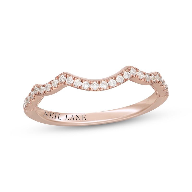 Main Image 6 of Neil Lane Diamond Contour Wedding Band 1/5 ct tw 14K Rose Gold