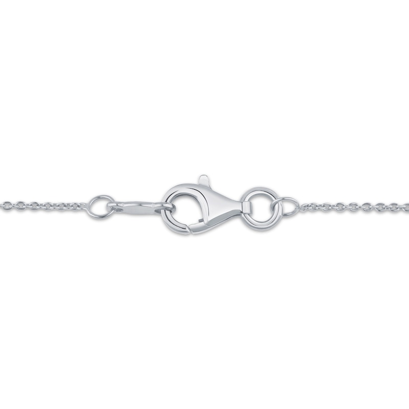 Main Image 4 of KAY Lab-Grown Diamonds Certified Pear-Shaped & Round-Cut Drop Necklace 1/2 ct tw 10K White Gold