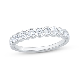 Now + Forever Diamond Bezel-Set Anniversary Ring 1/2 ct tw 14K White Gold