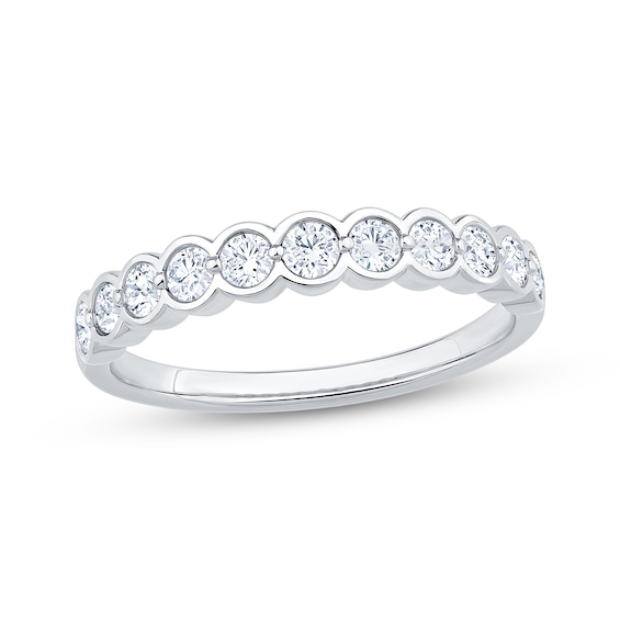 Now + Forever Diamond Bezel-Set Anniversary Ring 1/2 ct tw 14K White Gold