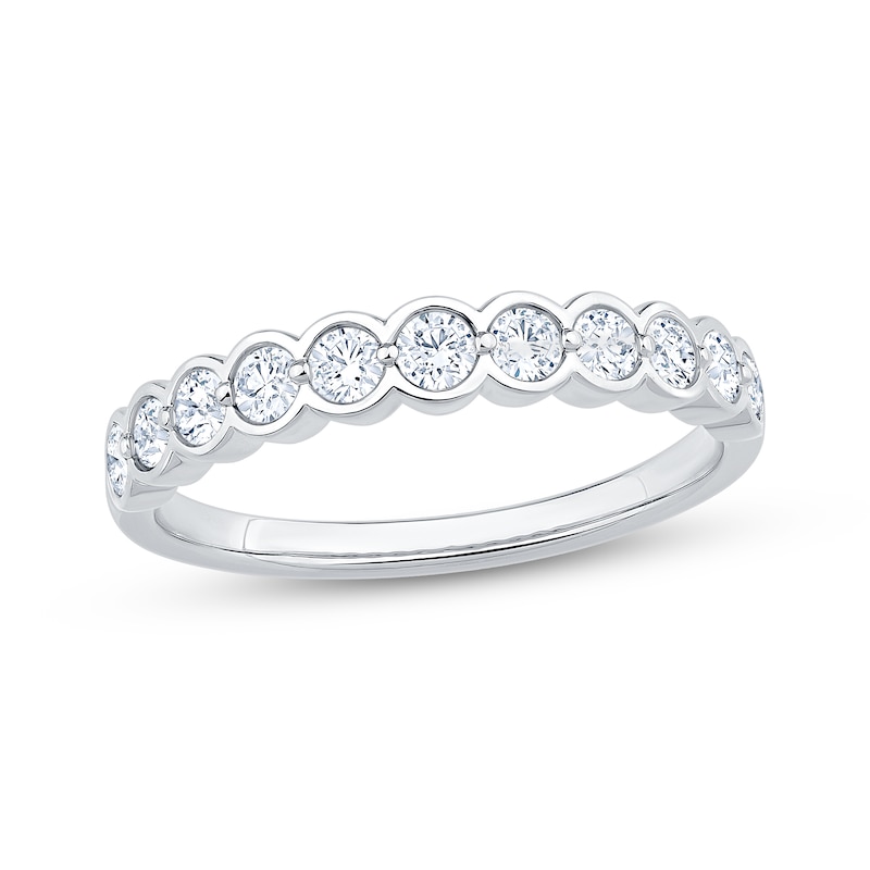 Main Image 1 of Now + Forever Diamond Bezel-Set Anniversary Ring 1/2 ct tw 14K White Gold