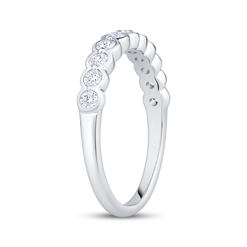 Main Image 2 of Now + Forever Diamond Bezel-Set Anniversary Ring 1/2 ct tw 14K White Gold