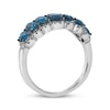 Thumbnail Image 3 of Le Vian Waterfall Oval-Cut Blue Topaz Ring 1/3 ct tw Diamonds 14K Vanilla Gold