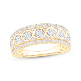 Now + Forever Diamond Twist Anniversary Ring 1/2 ct tw 10K Two-Tone Gold