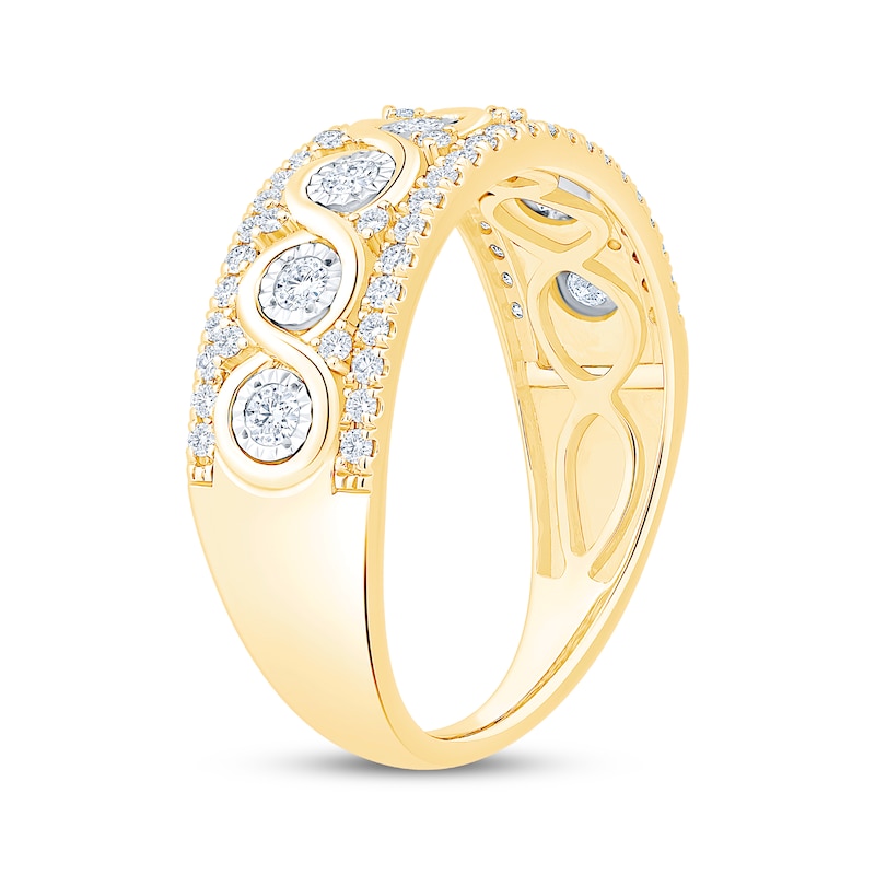 Main Image 2 of Now + Forever Diamond Twist Anniversary Ring 1/2 ct tw 10K Two-Tone Gold