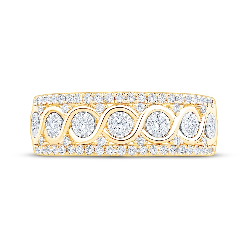 Main Image 3 of Now + Forever Diamond Twist Anniversary Ring 1/2 ct tw 10K Two-Tone Gold