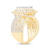 Thumbnail Image 2 of Now + Forever Princess-Cut Multi-Diamond Double Halo Engagement Ring 3 ct tw 10K Yellow Gold